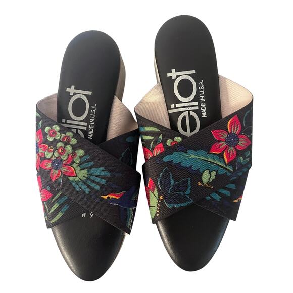 Eliot Floral Slides Sandals - Made in the USA - Size 5 M - Picture 1 of 5